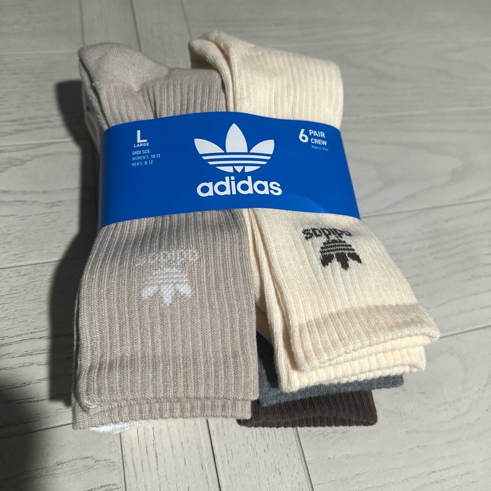 Adidas Men's&Womwn’s Casual Socks - Beige and Off-White